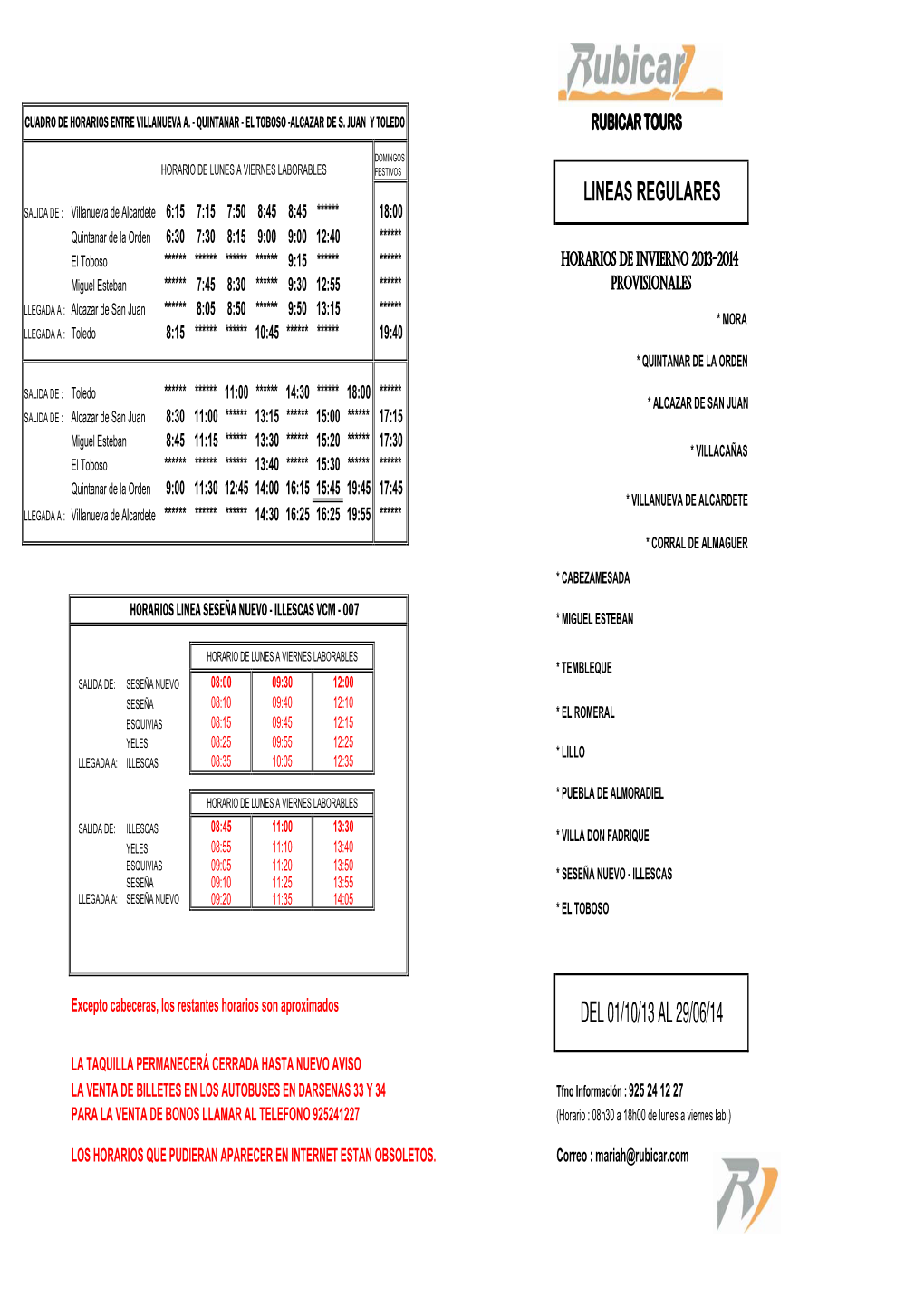 Descargar Horarios