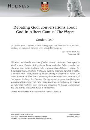Conversations About God in Albert Camus’ the Plague