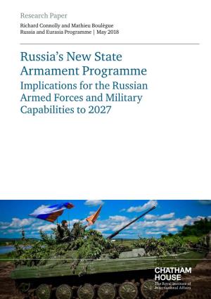 Russia's New State Armament Programme