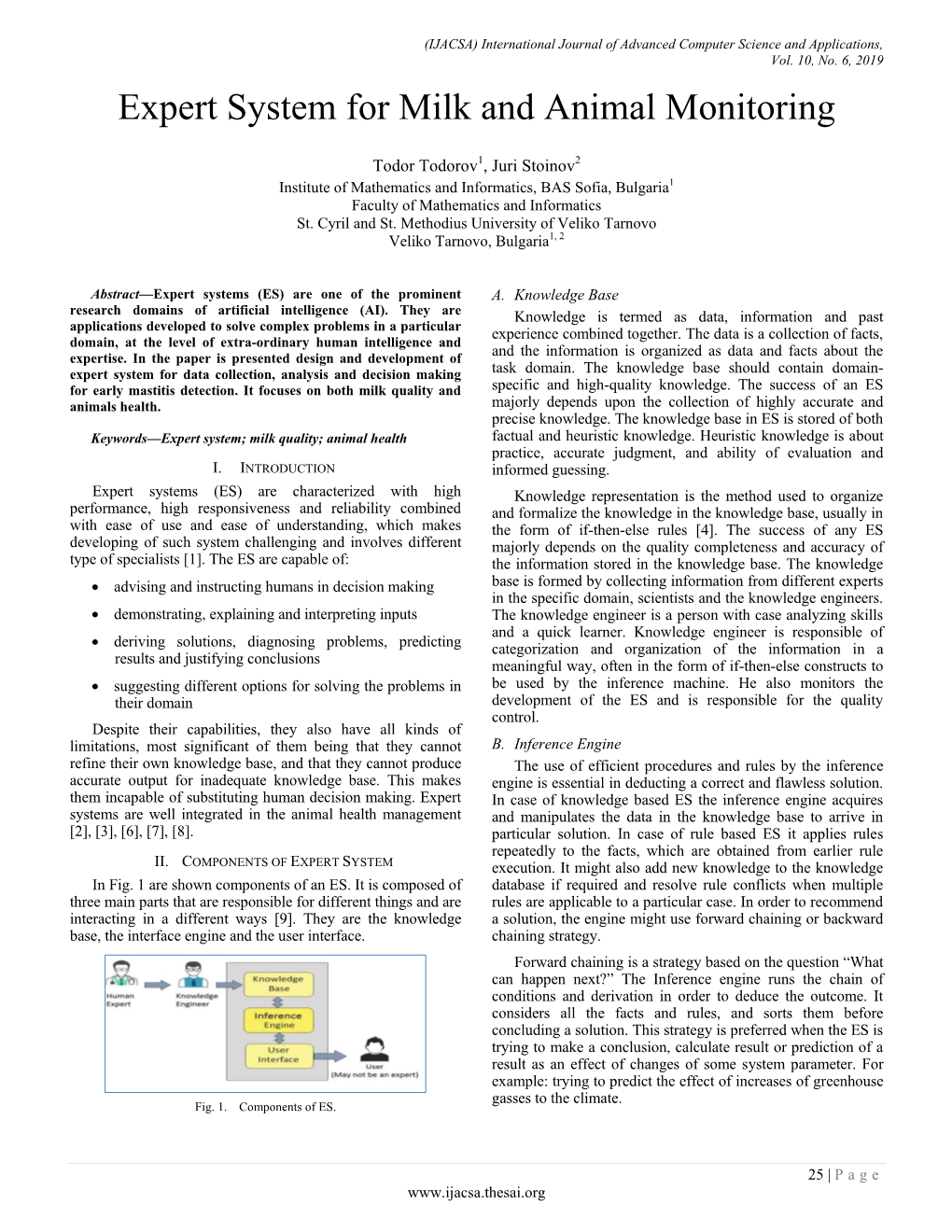 Expert System for Milk and Animal Monitoring