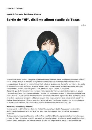 Dixième Album Studio De Texas