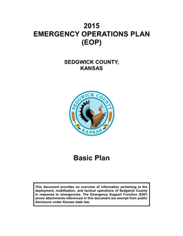 2015 Emergency Operations Plan (Eop)