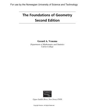 The Foundations of Geometry Second Edition