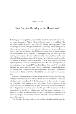 Ealeister Crowley in the Desert F