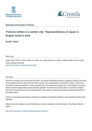 'Fictions Written in a Certain City': Representations of Japan in Angela Carter's Work