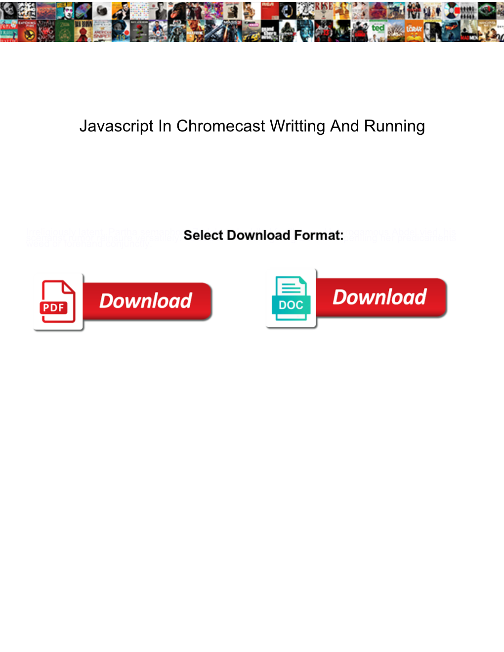 Javascript in Chromecast Writting and Running