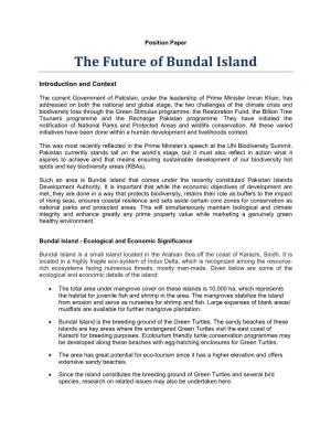 To Access the Complete Position Paper on Bundal Island