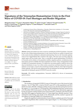 Signatures of the Venezuelan Humanitarian Crisis in the First Wave of COVID-19: Fuel Shortages and Border Migration