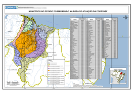 Municípios No Estado Do Maranhão Na Área De Atuação Da Codevasf