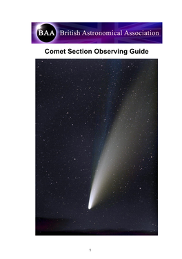 Comet Section Observing Guide