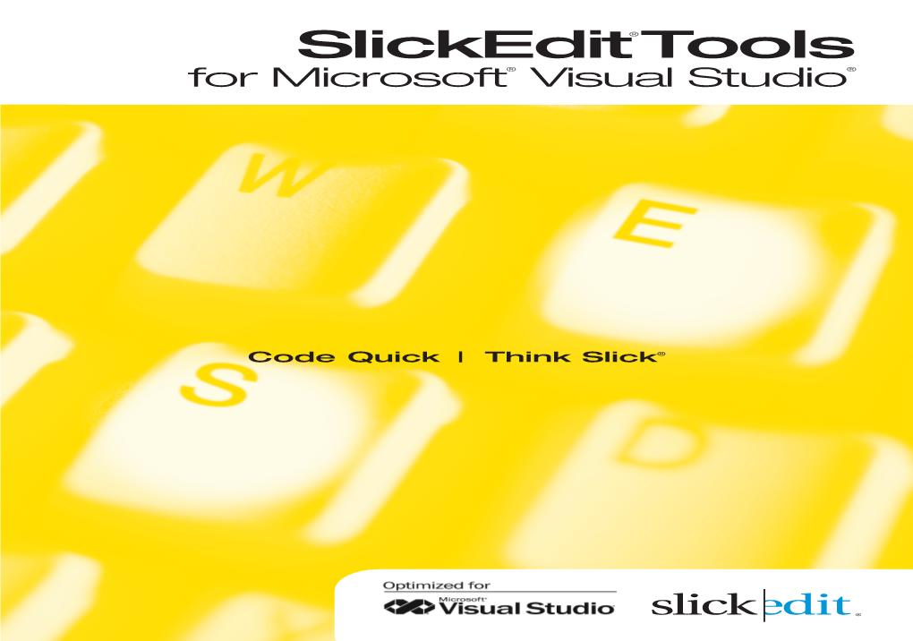 Slickedit Tools Getting Started Guide