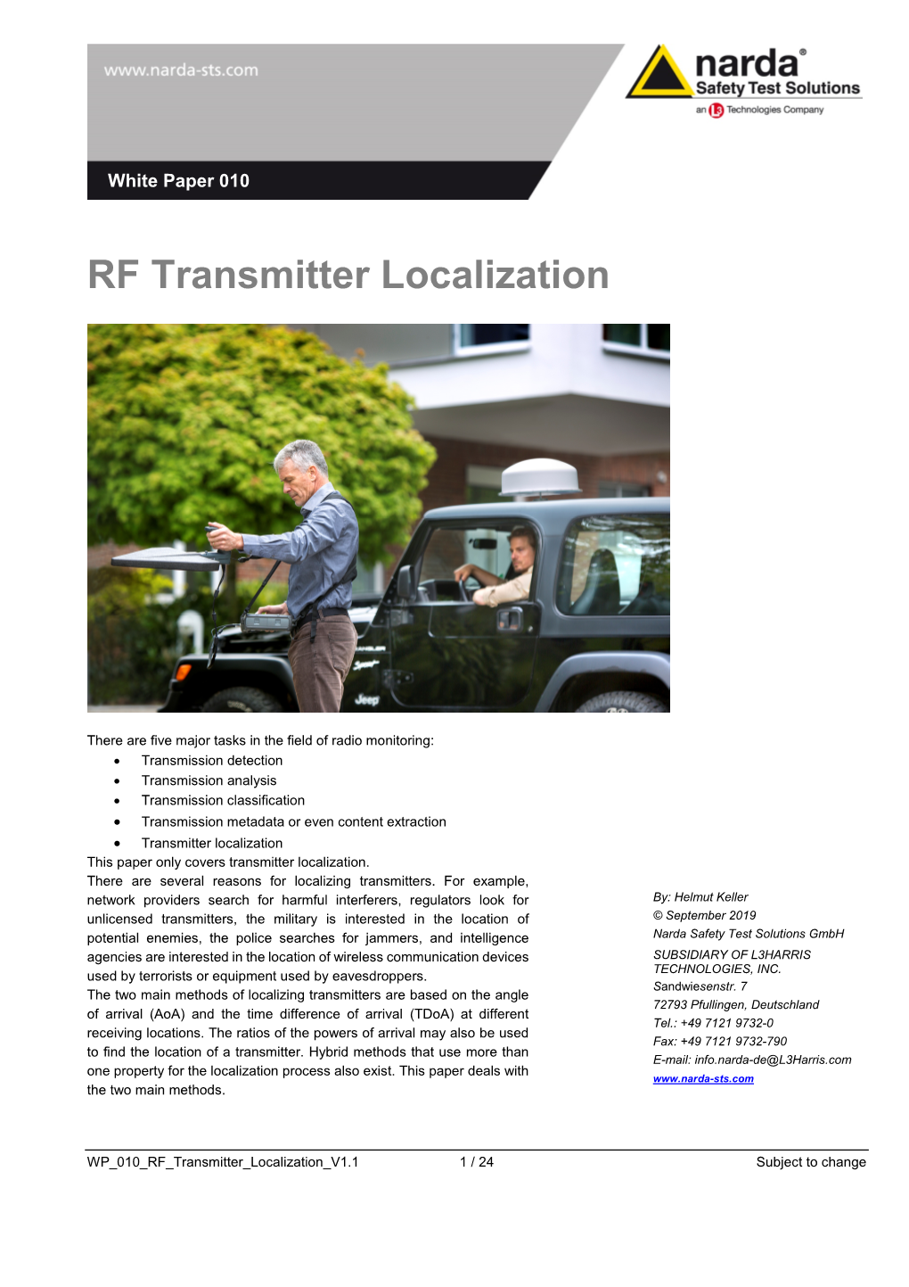 RF Transmitter Localization