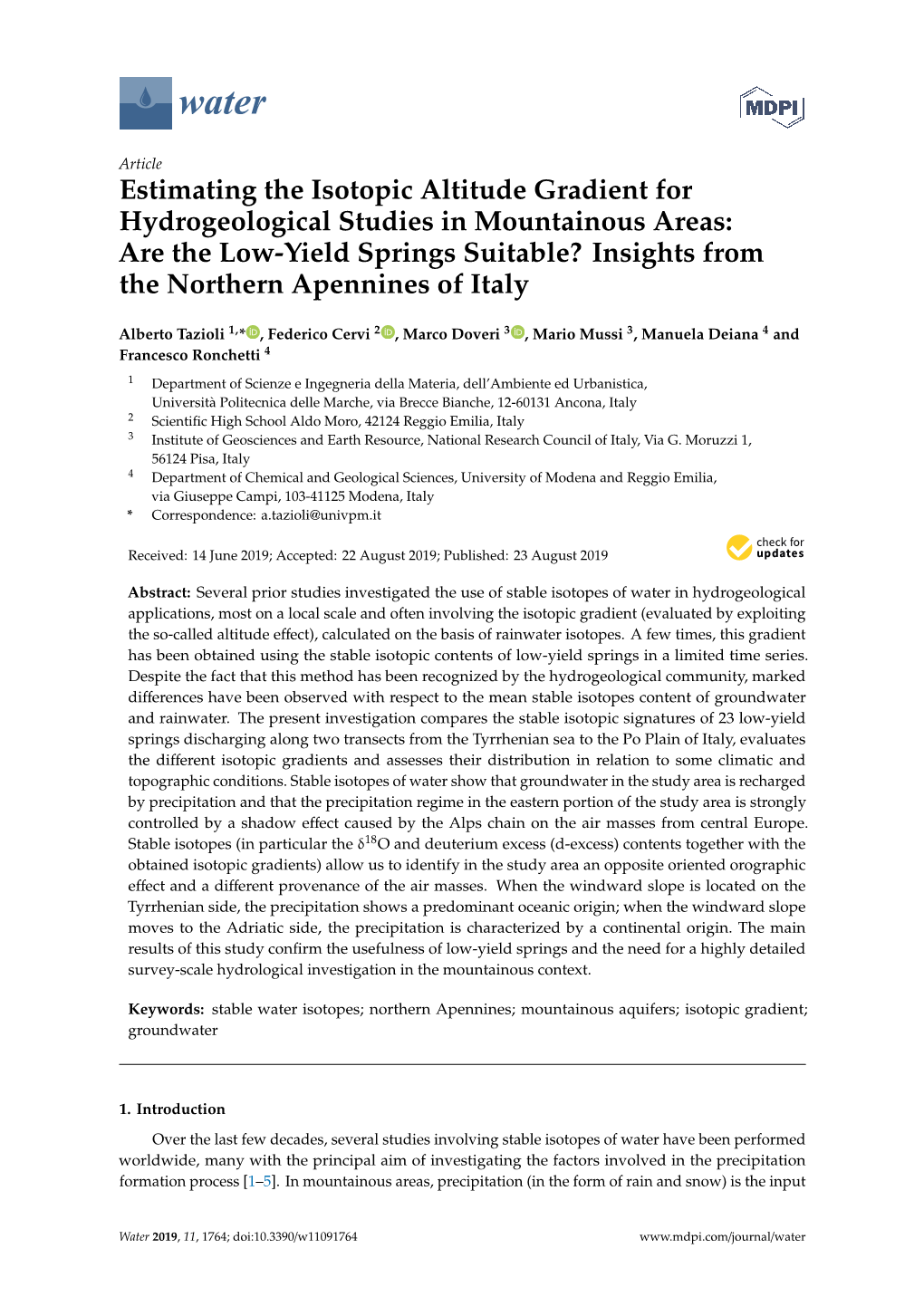 Estimating the Isotopic Altitude Gradient for Hydrogeological