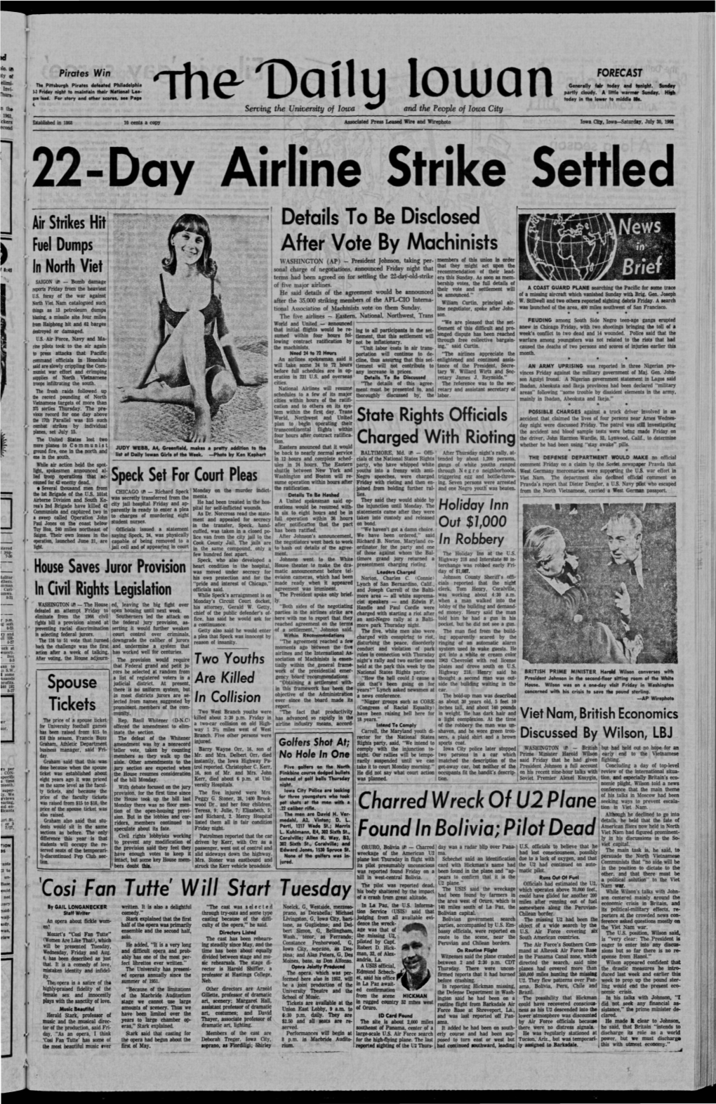 Daily Iowan (Iowa City, Iowa), 1966-07-30