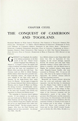 The Conquest of Cameroon and Tog()Land.