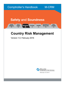 Country Risk Management, Comptroller's Handbook