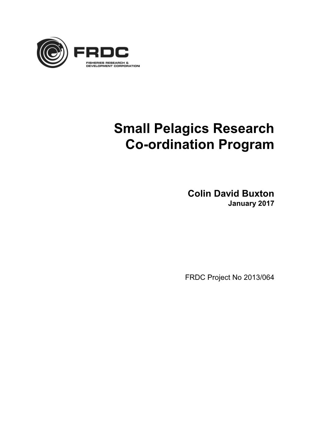 Small Pelagics Research Co-Ordination Program