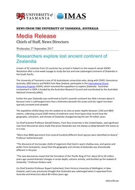 Researchers Explore Lost Ancient Continent of Zealandia (PDF File 598.9