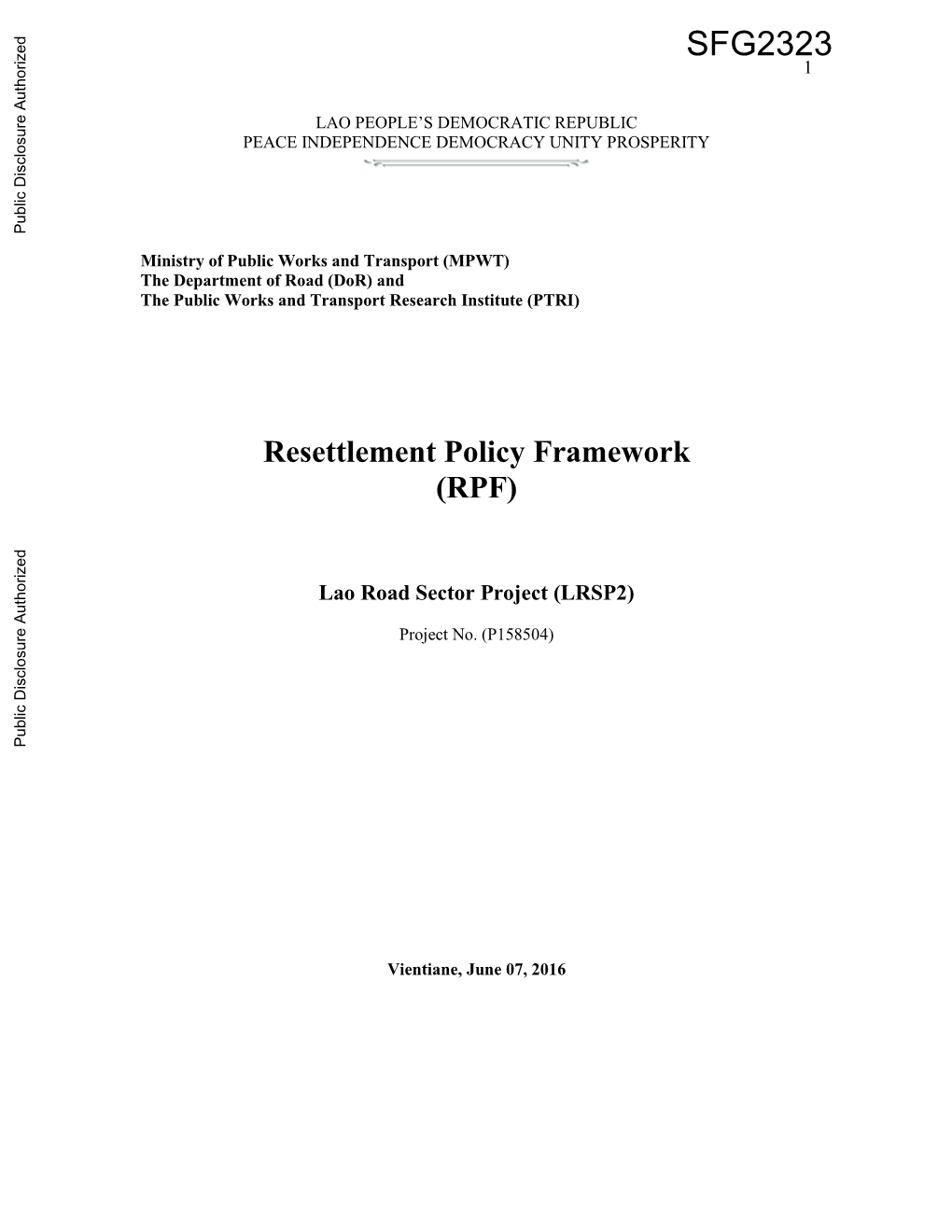 World Bank Document