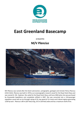 East Greenland Basecamp