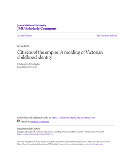 A Molding of Victorian Childhood Identity Christopher B