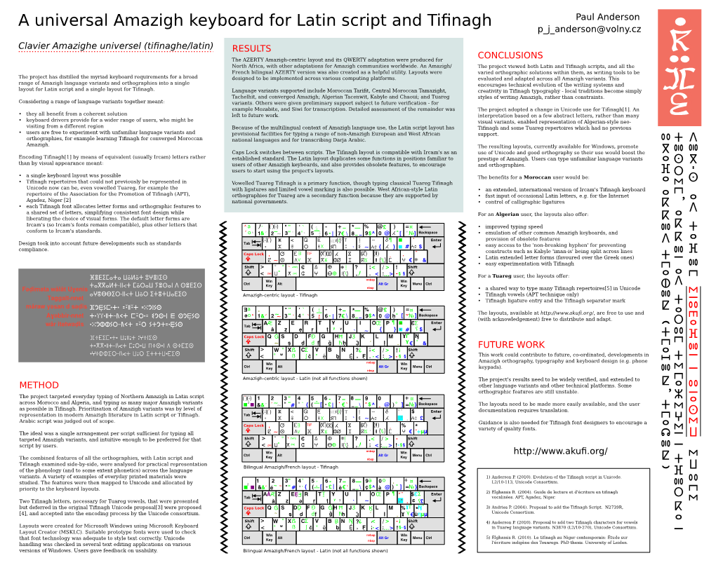 A Universal Amazigh Keyboard for Latin Script and Tifinagh