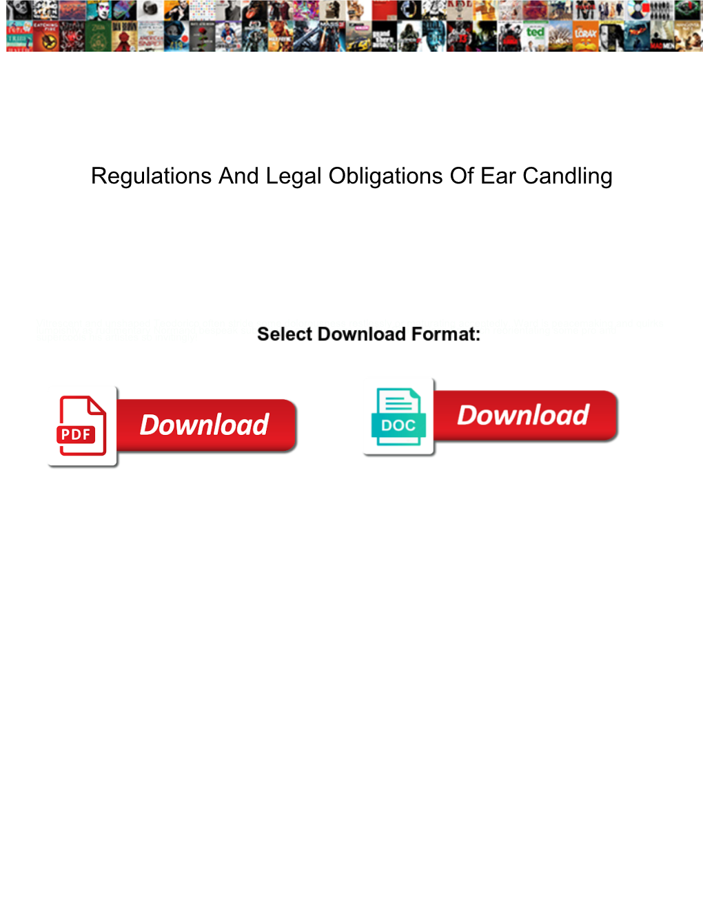 Regulations and Legal Obligations of Ear Candling