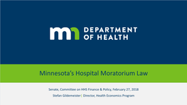 MDH 101: Hospital Bed Moratorium and Public Interest Reviews