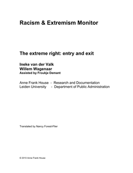 The Extreme Right: Entry and Exit
