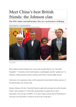 Meet China's Best British Friends: the Johnson Clan