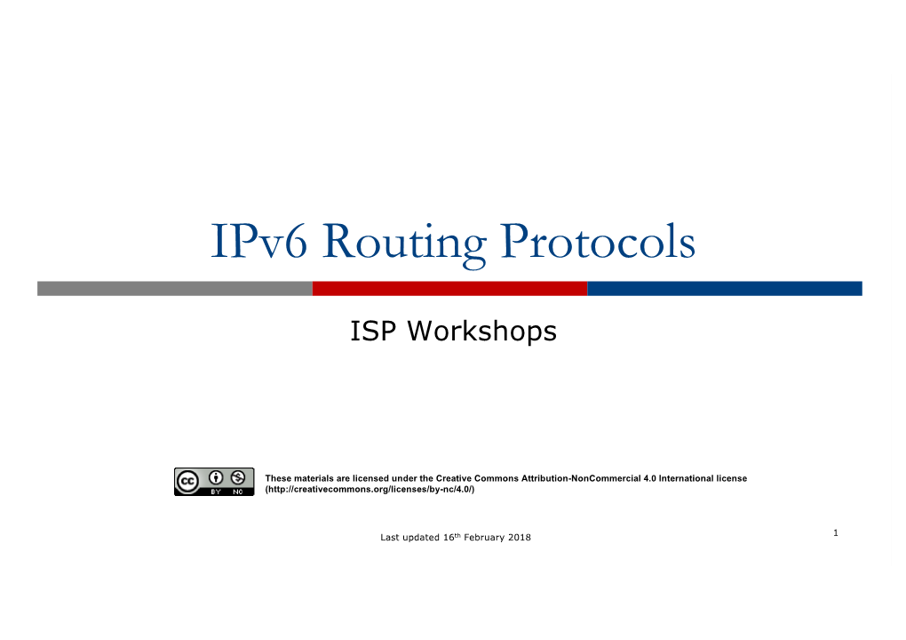 Ipv6 Routing Protocols