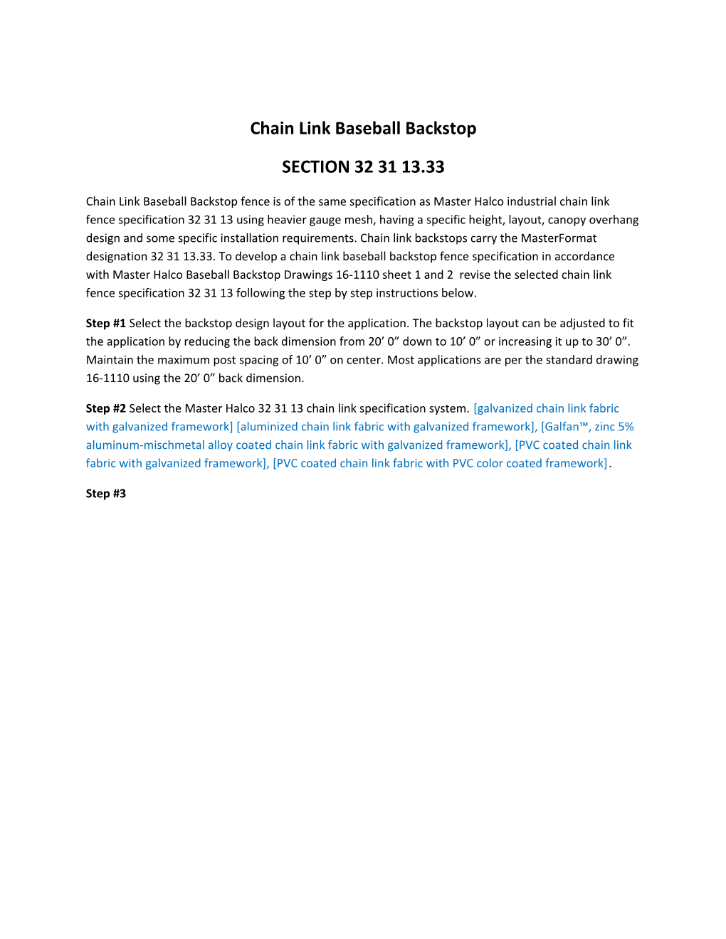 Chain Link Baseball Backstop