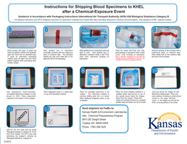 Instructions for Shipping Blood Specimens to KHEL After A