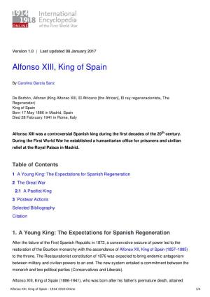 Alfonso XIII, King of Spain | International Encyclopedia of The