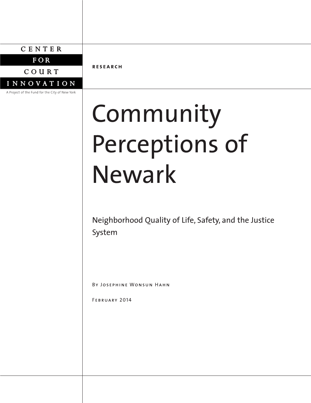 Community Perceptions of Newark