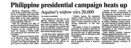 Philippine Presidential Campaign Heats Up