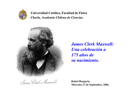 James Clerk Maxwell: Una Celebración a 175 Años De Su Nacimiento