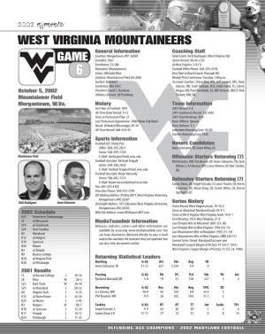 6 West Virginia Mountaineers