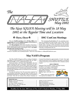 NASFA 'Shuttle' May 2002