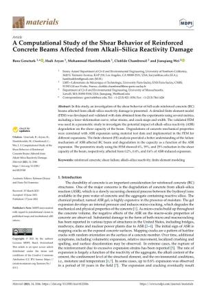 A Computational Study of the Shear Behavior of Reinforced Concrete Beams Affected from Alkali–Silica Reactivity Damage