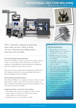 Rotational Friction Welding Flyer