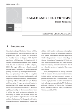 FEMALE and CHILD VICTIMS: Indian Situation