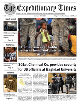 301St Chemical Co. Provides Security for US Officials at Baghdad University