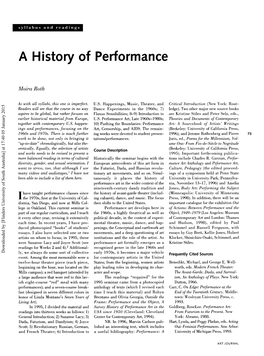 A History of Performance