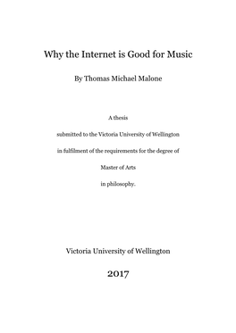 Why the Internet Is Good for Music
