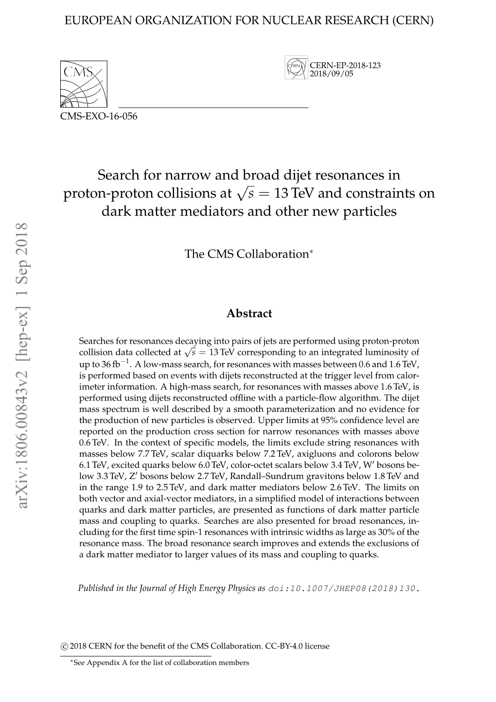 Searches for Narrow and Broad Dijet Resonances in Pp Collisions at Sqrt(S)=13 Tev and Constraints on Dark Matter Mediators and O