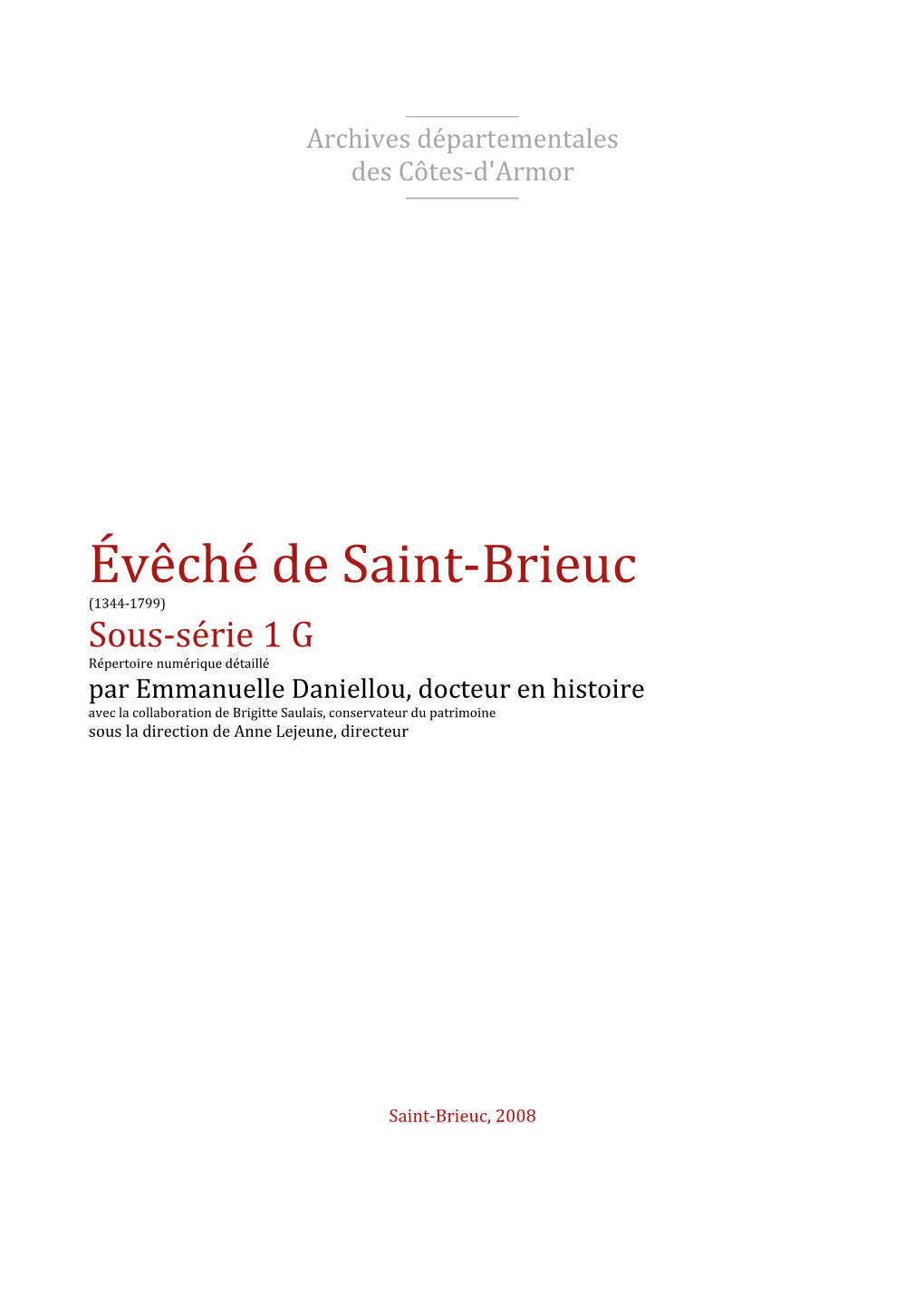 Évêché De Saint-Brieuc