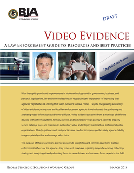 Video Evidence a Law Enforcement Guide to Resources and Best Practices