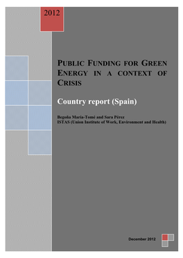 Country Report (Spain) 2012