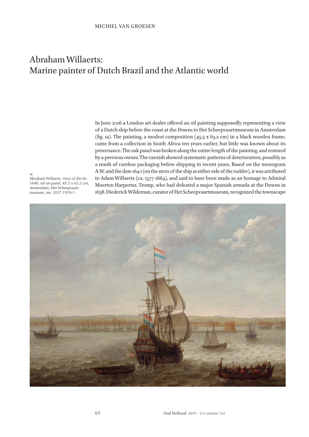 Abraham Willaerts: Marine Painter of Dutch Brazil and the Atlantic World